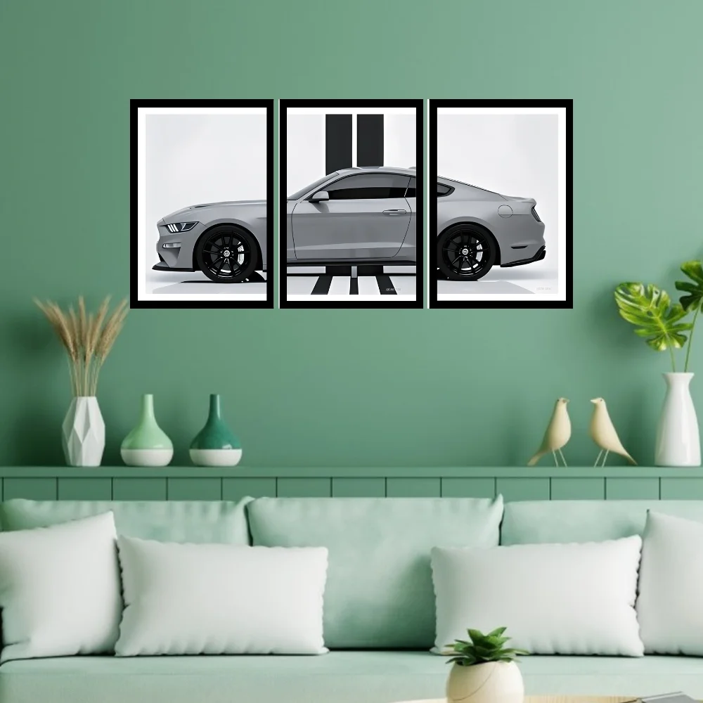 Djane Studio Luxury Cars Wall Frame Set | Premium Wall Art for Living Room, Bedroom, Office & Gaming Room | Pack of 3 | Size 15x10 Inch